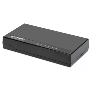 Switch Gigabit Ethernet de 5 puertos Intellinet tamaño sobremesa, plástico, IEEE 802.3az (Energy Efficient Ethernet), Negro