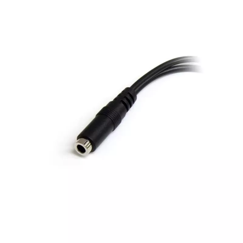 Adaptador divisor de auriculares StarTech.com de 3,5 mm de 4 posiciones a 2x 3 posiciones de 3,5 mm – conector hembra/macho
