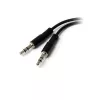 Adaptador divisor de auriculares StarTech.com de 3,5 mm de 4 posiciones a 2x 3 posiciones de 3,5 mm – conector hembra/macho
