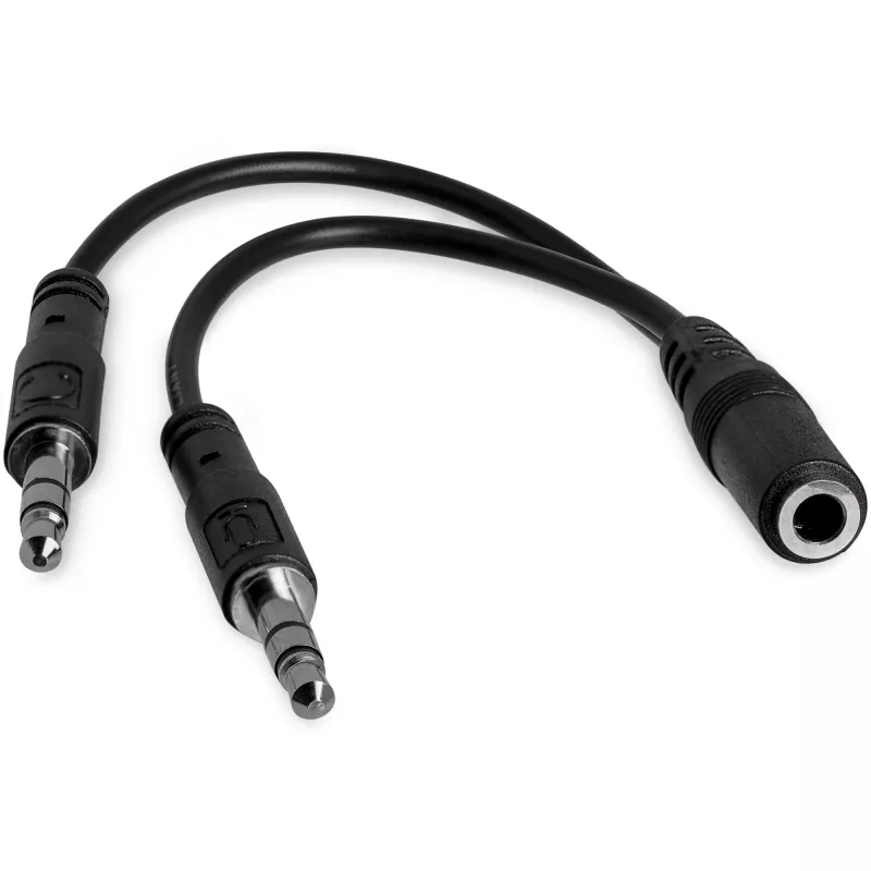 Adaptador divisor de auriculares StarTech.com de 3,5 mm de 4 posiciones a 2x 3 posiciones de 3,5 mm – conector hembra/macho