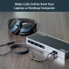 Adaptador divisor de auriculares StarTech.com de 3,5 mm de 4 posiciones a 2x 3 posiciones de 3,5 mm – conector hembra/macho