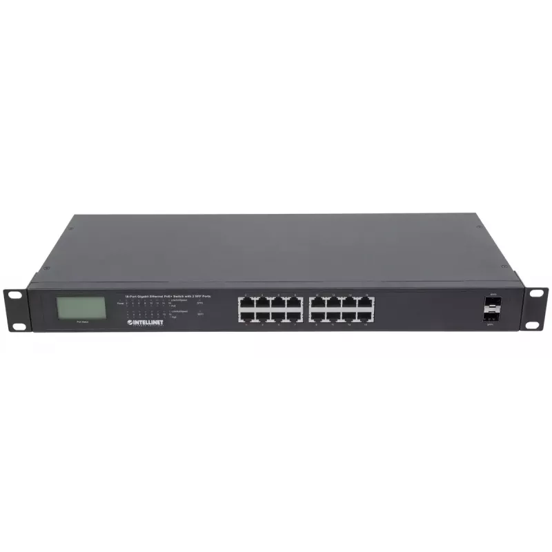 Switch no gestionado Intellinet 16 puertos Gigabit Ethernet PoE+ 370W