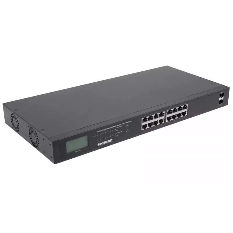 Switch no gestionado Intellinet 16 puertos Gigabit Ethernet PoE+ 370W