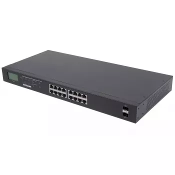 Switch no gestionado Intellinet 16 puertos Gigabit Ethernet PoE+ 370W