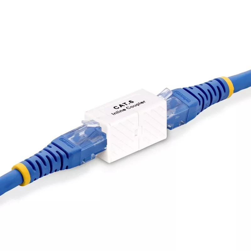 Conector RJ45 StarTech.com pack de 5, conector Cat6 en línea, conector hembra a hembra (H/H) T568, extensión de cable Ethernet no apantallado