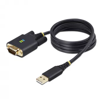 Cable adaptador USB a serie StarTech.com de 3ft (1m), conservación de COM, tornillos/tuercas reemplazables, USB-A a DB9 RS232, IC FTDI, protección ESD, Windows/macOS/Linux