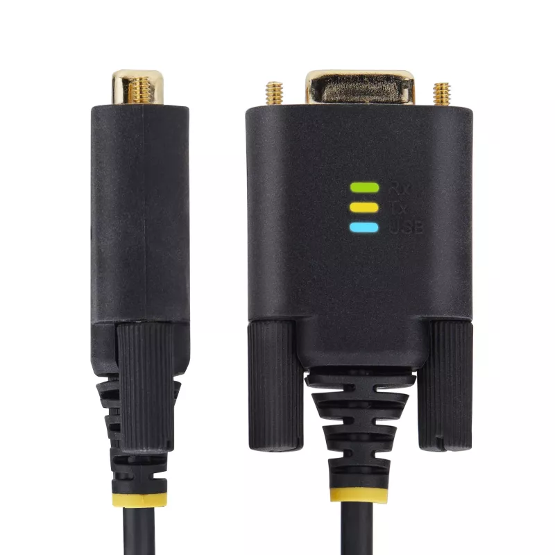 Cable adaptador USB a serie StarTech.com de 3ft (1m), conservación de COM, tornillos/tuercas reemplazables, USB-A a DB9 RS232, IC FTDI, protección ESD, Windows/macOS/Linux