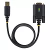 Cable adaptador USB a serie StarTech.com de 3ft (1m), conservación de COM, tornillos/tuercas reemplazables, USB-A a DB9 RS232, IC FTDI, protección ESD, Windows/macOS/Linux