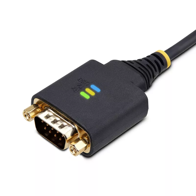 Cable adaptador USB a serie StarTech.com de 3ft (1m), conservación de COM, tornillos/tuercas reemplazables, USB-A a DB9 RS232, IC FTDI, protección ESD, Windows/macOS/Linux