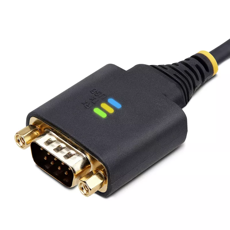 Cable adaptador USB a serie StarTech.com de 3ft (1m), conservación de COM, tornillos/tuercas reemplazables, USB-A a DB9 RS232, IC FTDI, protección ESD, Windows/macOS/Linux