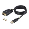 Cable adaptador USB a serie StarTech.com de 3ft (1m), conservación de COM, tornillos/tuercas reemplazables, USB-A a DB9 RS232, IC FTDI, protección ESD, Windows/macOS/Linux