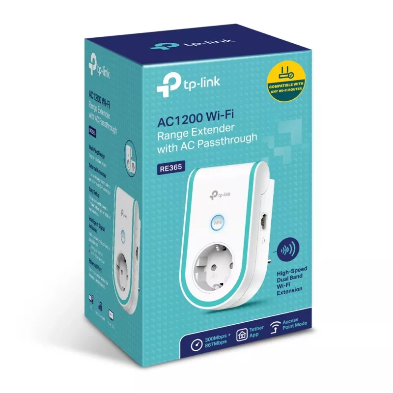 TP-Link RE365 Extensor de red Repetidor de red blanco 10, 100 Mbit/s