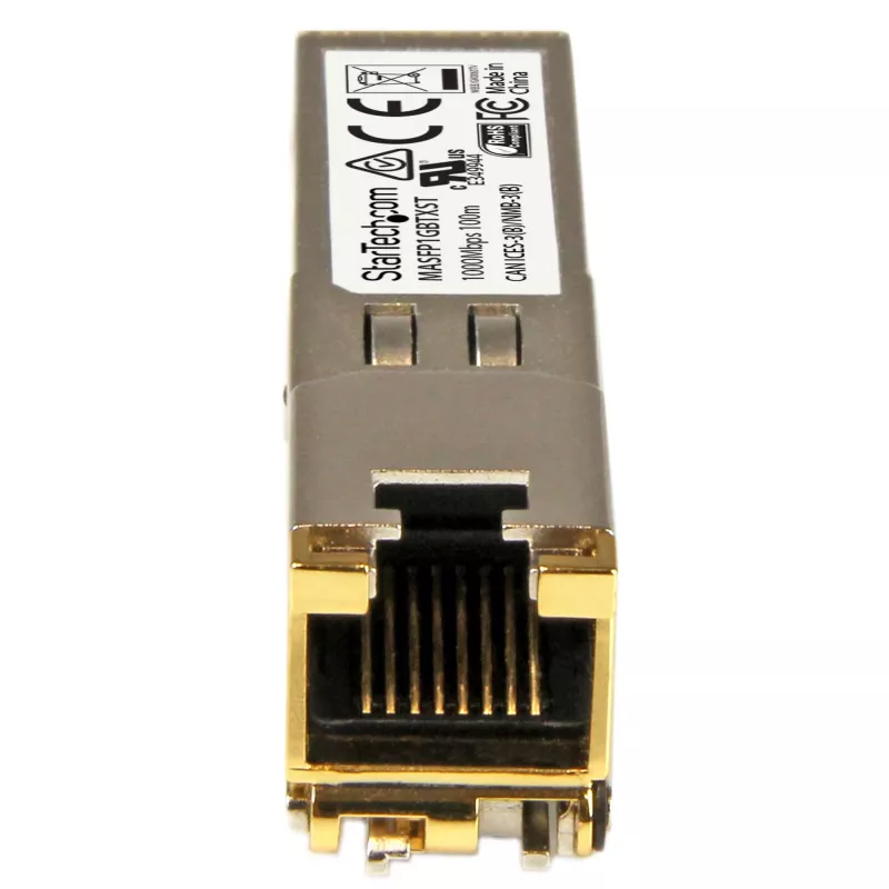 StarTech.com Módulo SFP compatible con Cisco Meraki MA-SFP-1GB-TX - 1000BASE-T - SFP a RJ45 Cat6/Cat5e - 10/100/1000 Mbit/s - RJ-45 100 m - Cisco Meraki MS225, MX400, MS250