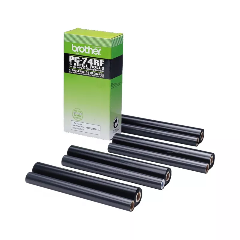 Brother PC-74RF Accesorio para fax Rollo de fax 144 páginas negro 4 uds.