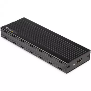 StarTech.com M2E1BMU31C carcasa USB-C 10 Gbps para SSD M.2 NVMe, PCIe, USB 3.1 Gen 2, 1 GB/s, compatible con Thunderbolt 3, aluminio, negro