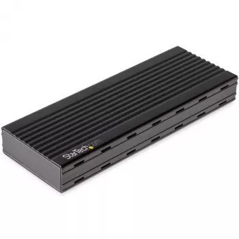 StarTech.com M2E1BMU31C carcasa USB-C 10 Gbps para SSD M.2 NVMe, PCIe, USB 3.1 Gen 2, 1 GB/s, compatible con Thunderbolt 3, aluminio, negro
