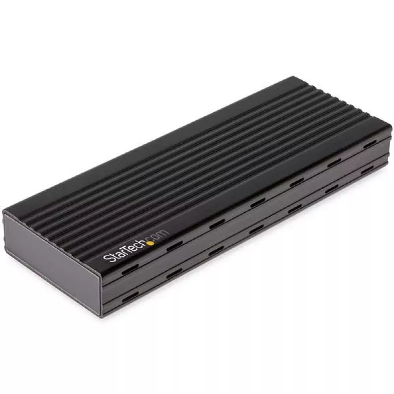 StarTech.com M2E1BMU31C carcasa USB-C 10 Gbps para SSD M.2 NVMe, PCIe, USB 3.1 Gen 2, 1 GB/s, compatible con Thunderbolt 3, aluminio, negro