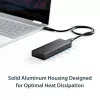 StarTech.com M2E1BMU31C carcasa USB-C 10 Gbps para SSD M.2 NVMe, PCIe, USB 3.1 Gen 2, 1 GB/s, compatible con Thunderbolt 3, aluminio, negro