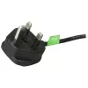 StarTech.com Cable de alimentación UK de 1,8 m, 18AWG, BS 1363 a C13, 10 A 250 V, Cable de alimentación de repuesto negro, Cable de alimentación, Cable de alimentación para PC, Cable de alimentación para TV/monitor