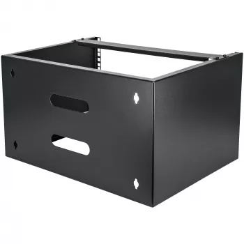 StarTech.com Rack de red de pared 6U - 14 pulgadas de profundidad (Low Profile) - Soporte para patch panel de 19 pulgadas para servidores y equipos IT planos, switches de red - Capacidad de carga 20 kg, negro
