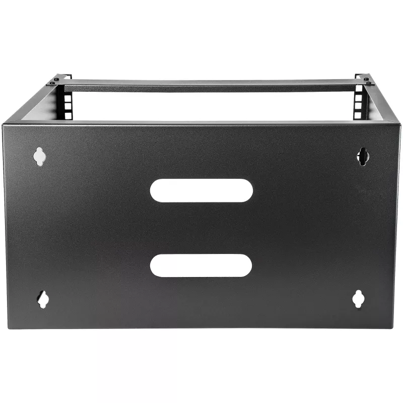 StarTech.com WALLMOUNT6 soporte de pared 6U para panel de conexiones, 19 pulgadas, 35,5 cm de profundidad, acero, negro