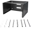 StarTech.com WALLMOUNT6 soporte de pared 6U para panel de conexiones, 19 pulgadas, 35,5 cm de profundidad, acero, negro