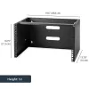 StarTech.com WALLMOUNT6 soporte de pared 6U para panel de conexiones, 19 pulgadas, 35,5 cm de profundidad, acero, negro