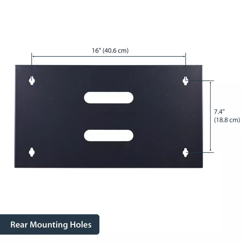 StarTech.com WALLMOUNT6 soporte de pared 6U para panel de conexiones, 19 pulgadas, 35,5 cm de profundidad, acero, negro