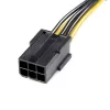 StarTech.com PCIEX68ADAP cable adaptador de alimentación PCI Express de 6 pines a 8 pines, 6 pines (H) a 8 pines (M), 15,5 cm, negro