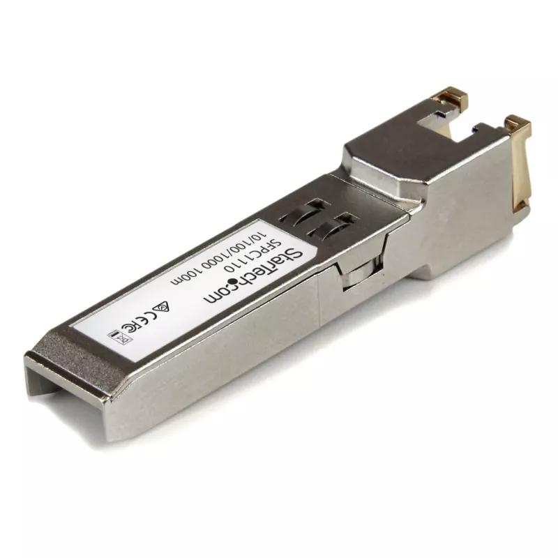 StarTech.com Módulo transceptor SFP compatible con Cisco SFP-GE-T – 10/100/1000BASE-TX~Módulo SFP compatible con Cisco SFP-GE-T – 1000BASE-T – SFP a RJ45 Cat6/Cat5e – 10/100/1000 Mbit/s – RJ-45 100 m – Cisco IE3400, IE3300, IE3200