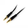 StarTech.com Cable de audio estéreo de 3,5mm fino de 3 ft - M/M, 3,5mm, conector macho, 3,5mm, conector macho, 0,91 m, negro