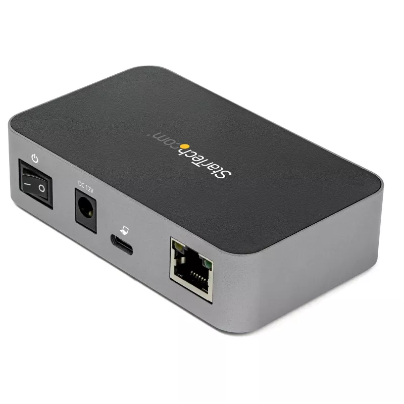 StarTech.com HB31C2A1CGS hub USB-C de 3 puertos con Gigabit Ethernet, USB 3.1 Gen 2 10 Gbps, 2x USB-A + 1x USB-C, cable host de 1 m, con adaptador de corriente