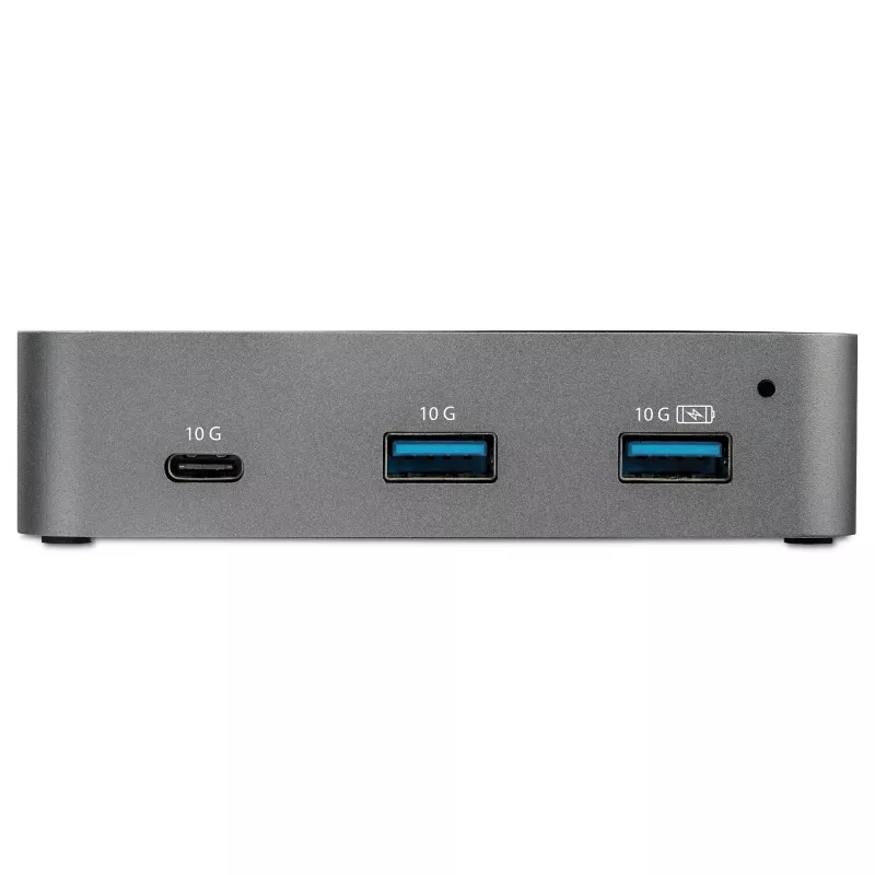StarTech.com HB31C2A1CGS hub USB-C de 3 puertos con Gigabit Ethernet, USB 3.1 Gen 2 10 Gbps, 2x USB-A + 1x USB-C, cable host de 1 m, con adaptador de corriente