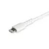 StarTech.com Cable USB-C a Lightning blanco resistente de 1 m – Cable de carga/sincronización USB Type-C a Lightning de fibra de aramida robusto – Certificado Apple MFi iPad/iPhone 12
