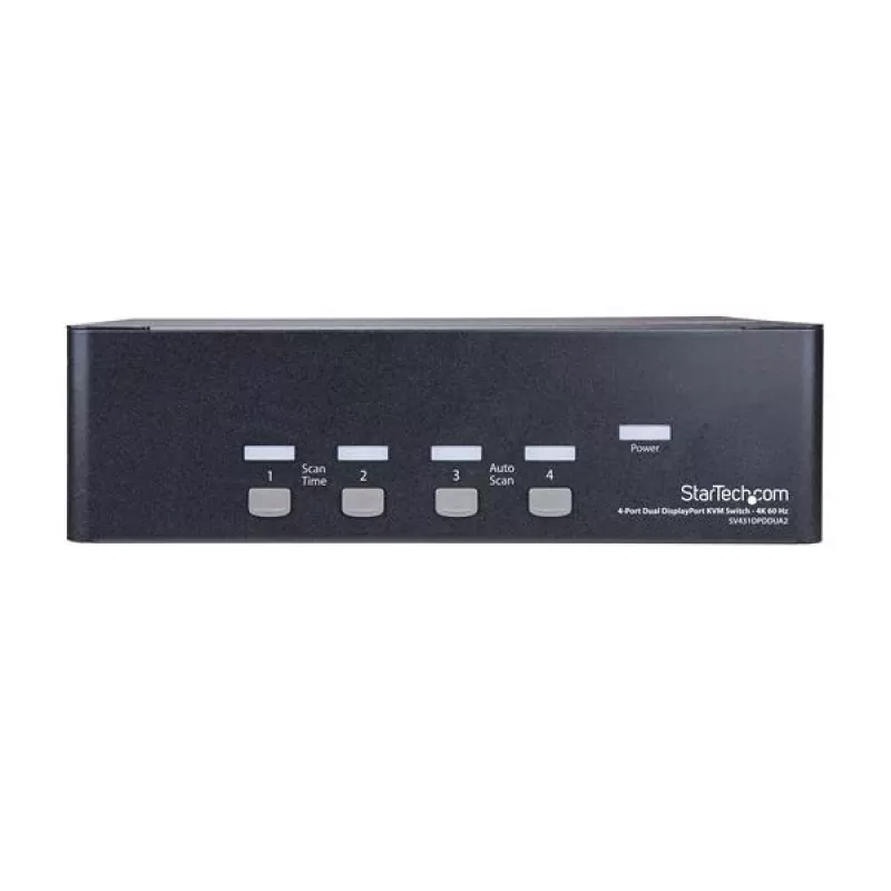 StarTech.com Switch KVM Dual DisplayPort de 4 puertos - 4K 60Hz