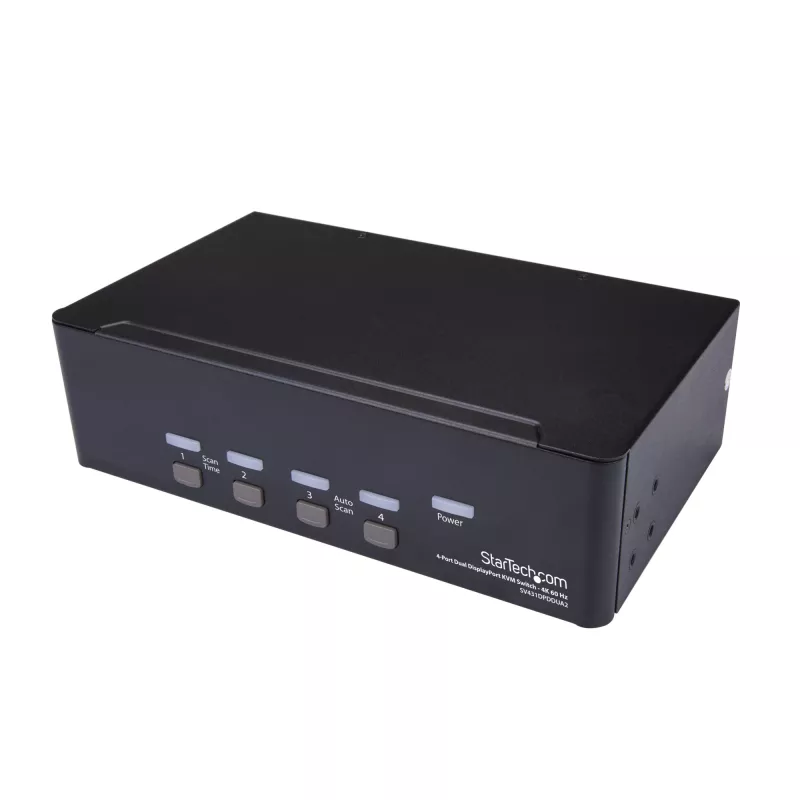 StarTech.com Switch KVM Dual DisplayPort de 4 puertos - 4K 60Hz