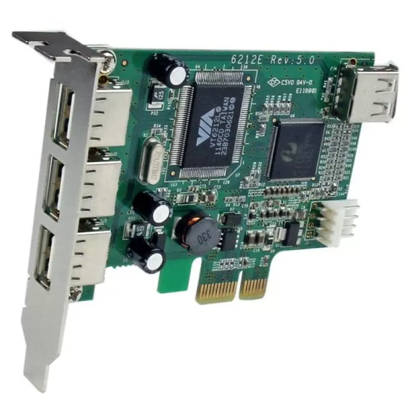 StarTech.com Tarjeta USB PCI Express de bajo perfil de alta velocidad de 4 puertos