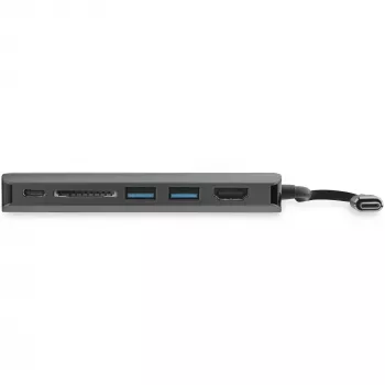 StarTech.com Adaptador multipuerto USB C – Dock de viaje USB-C con HDMI 4K, hub 3x USB 3.0, SD/SDHC, GbE, PD 3.0 de 60W Pass-Through – USB Type-C/Thunderbolt 3 – Sustituye a DKT30CSDHPD