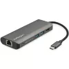StarTech.com Adaptador multipuerto USB C – Dock de viaje USB-C con HDMI 4K, hub 3x USB 3.0, SD/SDHC, GbE, PD 3.0 de 60W Pass-Through – USB Type-C/Thunderbolt 3 – Sustituye a DKT30CSDHPD