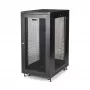 StarTech.com Armario rack de servidor de 4 postes 24U, armario rack de datos de 19 pulgadas con cerradura para equipos informáticos/AV/IT, rack de oficina/red doméstica con ruedas y guías de montaje ajustables