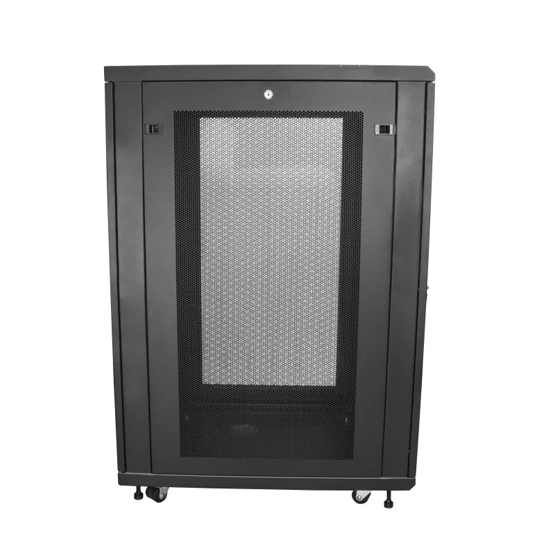 StarTech.com Armario rack de servidor de 4 postes 24U, armario rack de datos de 19 pulgadas con cerradura para equipos informáticos/AV/IT, rack de oficina/red doméstica con ruedas y guías de montaje ajustables