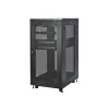 StarTech.com Armario rack de servidor de 4 postes 24U, armario rack de datos de 19 pulgadas con cerradura para equipos informáticos/AV/IT, rack de oficina/red doméstica con ruedas y guías de montaje ajustables