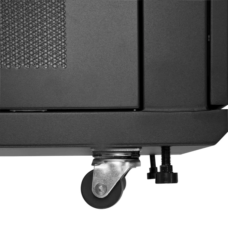 StarTech.com Armario rack de servidor de 4 postes 24U, armario rack de datos de 19 pulgadas con cerradura para equipos informáticos/AV/IT, rack de oficina/red doméstica con ruedas y guías de montaje ajustables