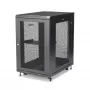StarTech.com Armario rack de servidor de 4 postes 18U, armario rack de datos de 19 pulgadas con cerradura para equipos informáticos / AV / IT, rack de oficina / red doméstica con ruedas y guías de montaje ajustables