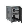 StarTech.com Armario rack de servidor de 4 postes 18U, armario rack de datos de 19 pulgadas con cerradura para equipos informáticos / AV / IT, rack de oficina / red doméstica con ruedas y guías de montaje ajustables