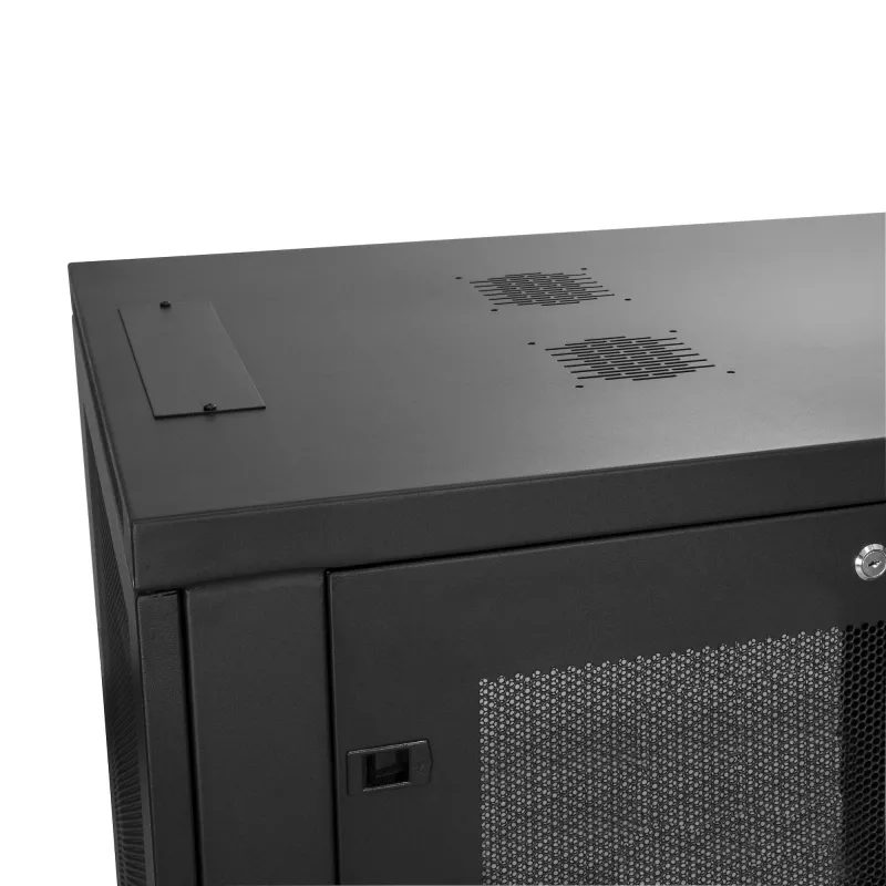 StarTech.com Armario rack de servidor de 4 postes 18U, armario rack de datos de 19 pulgadas con cerradura para equipos informáticos / AV / IT, rack de oficina / red doméstica con ruedas y guías de montaje ajustables
