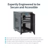 StarTech.com Armario rack de servidor de 4 postes 18U, armario rack de datos de 19 pulgadas con cerradura para equipos informáticos / AV / IT, rack de oficina / red doméstica con ruedas y guías de montaje ajustables