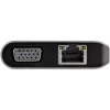 StarTech.com Adaptador multipuerto USB-C – Dock de viaje mini USB-C con HDMI 4K o VGA 1080p – Hub 3x USB 3.0, SD, GbE, audio, PD 100W Pass-Through – Estación de acoplamiento portátil para portátil/tablet