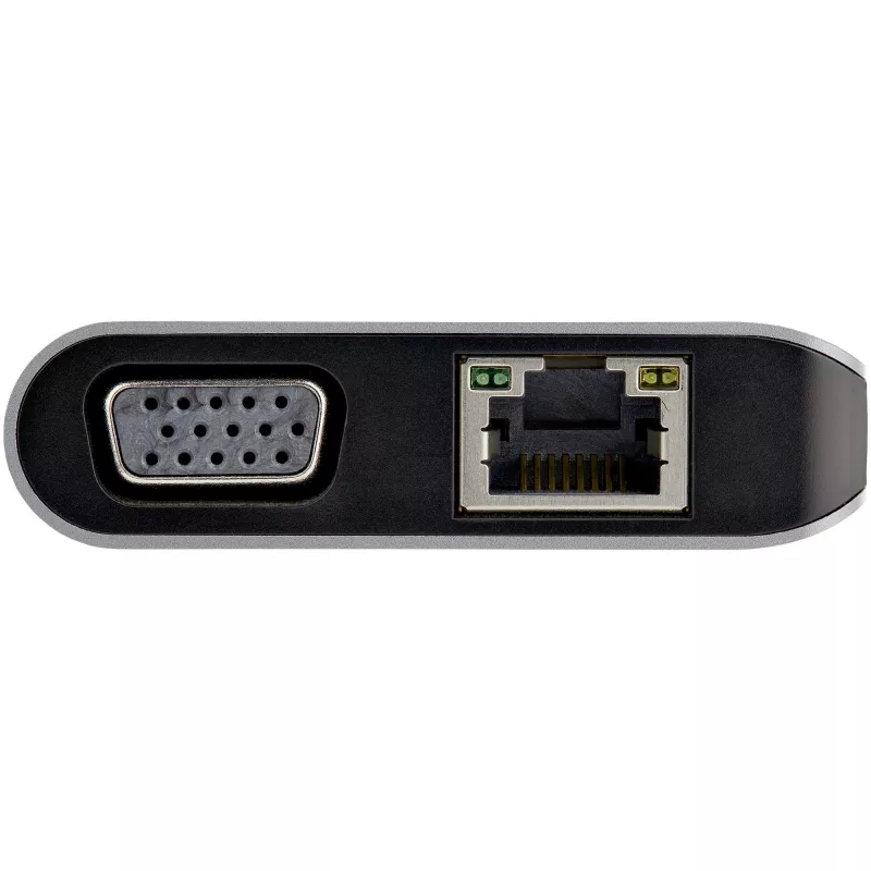 StarTech.com Adaptador multipuerto USB-C – Dock de viaje mini USB-C con HDMI 4K o VGA 1080p – Hub 3x USB 3.0, SD, GbE, audio, PD 100W Pass-Through – Estación de acoplamiento portátil para portátil/tablet