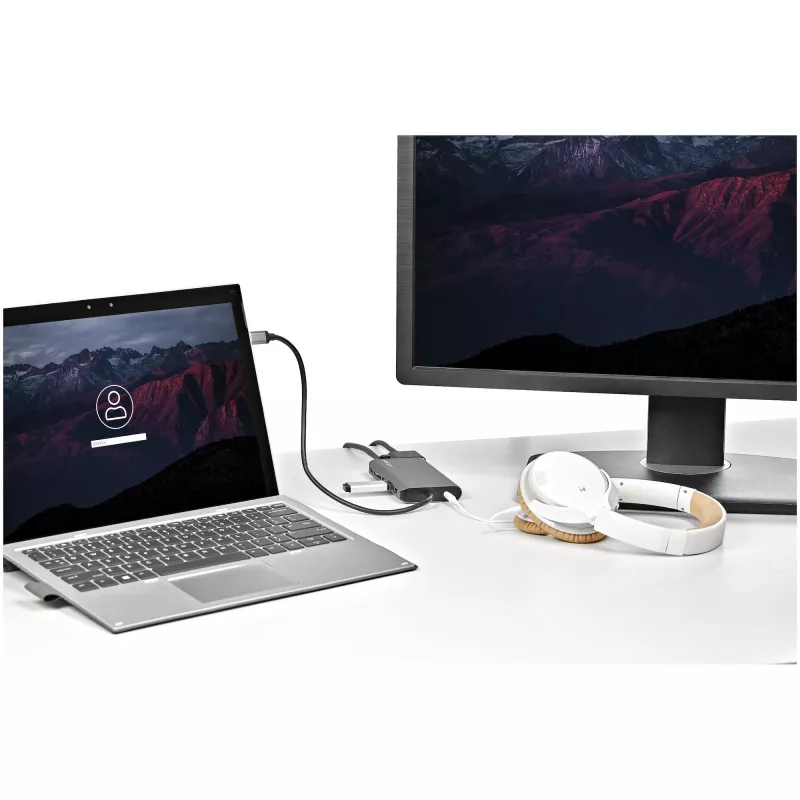 StarTech.com Adaptador multipuerto USB-C – Dock de viaje mini USB-C con HDMI 4K o VGA 1080p – Hub 3x USB 3.0, SD, GbE, audio, PD 100W Pass-Through – Estación de acoplamiento portátil para portátil/tablet
